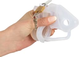 Kuisheidskooi Transparant - Zachte Peniskooi Siliconen - Chastity Cage - 15 Delige Cock Cage Inclusief Slotje — thumbnail 3