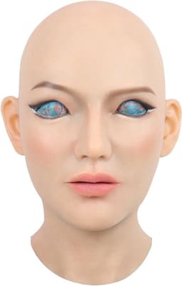 Siliconen - Vrouwelijk - Masker - Gezicht - 100% Hypoallergene Medische Siliconen - Neutraal - Realistisch - Crossdresser - Transgender - Mastectomie - Hoofd - Gezichtsmasker - Female Face — thumbnail 1