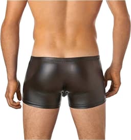 LekkerStout PU Lederen Boxershort - Open Kruis - Zwart - Sexy Herenondergoed | L | ( LS154 ) — thumbnail 5