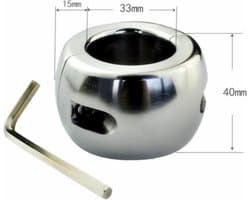 KG Heavy Stainless Steel Ball Stretcher 40 x 33 x 1.5 mm 411 gram deelbaar
