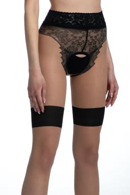 Panty open kruis - 30 Denier - Beige - Naadpanty - Maat: XXL - Model: Diva - Merk: Amour — thumbnail 4