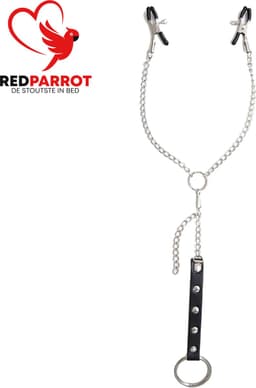 Tepelklemmen met penis ring - Verstelbare intensiteit - BDSM - RVS - One size — thumbnail 2