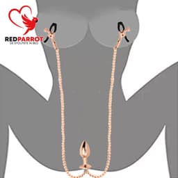 Luxe tepel klemmen + Buttplug - Anaal - Verstelbare druk - Unisex — thumbnail 1