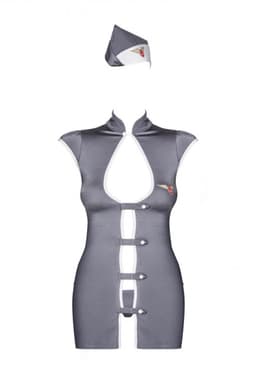 Stewardess Vesper kostuum grijs L — thumbnail 3