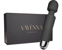 Vayénna - Vibrator voor Vrouwen - Wand Vibrator met 20 Standen - Seksspeeltjes in Zwart - Douchegeschikt - Huidvriendelijk Silicone