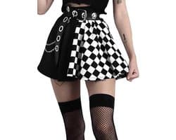 Gothic rok dames zwart kant hoge taille A-lijn minirok steampunk cosplay