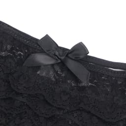 Zeloria Kanten Slip Open Kruis – String Open kruis Zwart – Dames Lingerie Slip Stretch – L — thumbnail 4