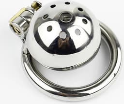 DOWO® - Mini Locker - Kuisheidskooi- Chastity cage - Peniskooi - Hemisferisch - Staal - 45 mm — thumbnail 3