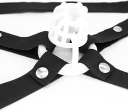 DOWO® - Chastity Cage Waist Strap - Kuisheids Riem - Belt voor Peniskooi - Zwart — thumbnail 4