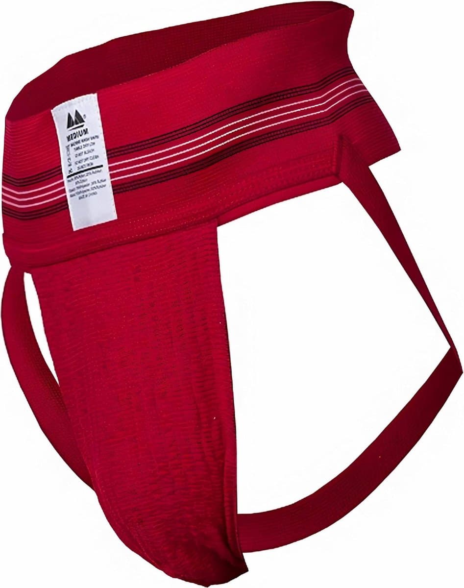 MM Sports The Original No. 10 Swimmer/Jogger Jockstrap 3 inch Red - MAAT S - Heren Ondergoed - Jockstrap voor Man - Mannen Jock — afbeelding 1