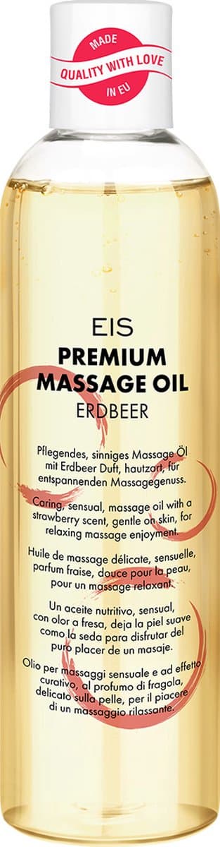 Premium massageolie van EIS | Erotische massage | Aardbeiensmaak| 250 ml — afbeelding 1