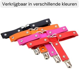 Sexy Garter Belt voor Dames – Rood Kunstleer - Hartje - Bovenbeen Strap met Hart – Erotisch Kousenband Harnas - Jarrettel - Hold Up Kousen - One Size — thumbnail 2