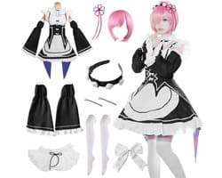 Dailygoods- Maid Outfit Elegante Design - Cosplay Anime Kostuum - Rollenspelset - Jurk met Accessoires - Verkrijgbaar in M/L/XL - Perfecte Lichaamscurve