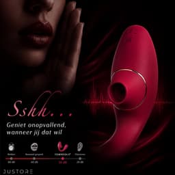 Pleasure Temptation X⁴ – Dubbele Zuig en Trilfunctie – Luchtdruk Vibrator voor Vrouwen – 20 Standen & Fluisterstil – G-Spot Satisfyer & Clitoris Stimulator – Sex Toys voor Koppels – Midnight Rouge — thumbnail 4