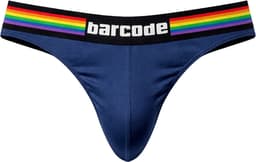 Barcode Berlin Pride Thong Navy - MAAT M - Erotisch Heren Ondergoed - String voor Man - Sexy mannen String — thumbnail 1