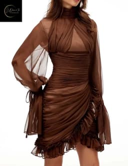 Luxe Mesh Jurkje Dames – Festivallook –Sexy Lingerie Jurk – Sexy Lingerie Dames – Lingerie Erotisch – Transparante Clubwear – Luxe Gala & Festival Jurkje – Boudoir Jurk – Verleidelijk Mesh Dress – High End – Dare to Undress – S, M, L — thumbnail 5
