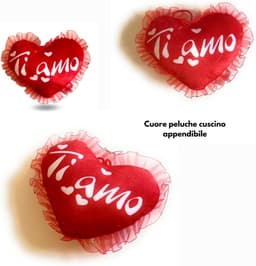 Hart Kussen Set - Valentijnscadeau Decoratie - Romantische Verrassing - Met Fluweelroos - 20 cm Hart - Rood — thumbnail 4
