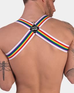 Barcode Berlin Multipack 1x Backless Brief Pride Royal + 1x Pride Harness White - MAAT XL - Erotisch Heren Ondergoed - Slip voor Man - Sexy mannen Slip — thumbnail 4