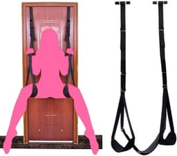 Velmio Sex Schommel - Love Swing - Deur Sexschommel - Bondage set - 136kg max - Sexspeeltjes Voor koppels - Zwart - Verstelbaar — thumbnail 2