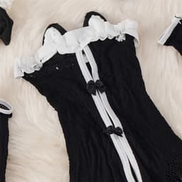 LekkerStout Lolita Kostuum - 6-Delig Incl. Accessoires - Cosplay - Sexy Lingerie ( LS028 ) — thumbnail 4