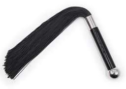 Smart Moves - Siliconen Flogger - 40 cm - Zwart — thumbnail 1
