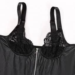 Sexy jurk met rits aan de voorkant voor dames, lingerie, clubwear, mini-jurk met bodycon kanten bh-jurk — thumbnail 5