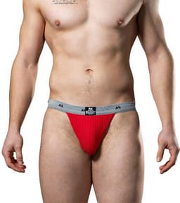 MM Sports The Original Swimmer/Jogger Jockstrap 1 inch Multipack 1x Black + 1x White + 1x Red - MAAT M - Heren Ondergoed - Jockstrap voor Man - Mannen Jock — thumbnail 3