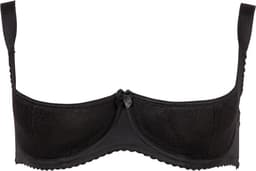 Cottelli Plus Size – Mooi Verfijnd Open Beha met Licht Gevoerde Cups voor een Eerste Klas Uitstraling – Maat 95E – Zwart — thumbnail 3