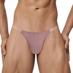 Heren Slip met Transparante Bandjes - Sexy Ondergoed - Lingerie - Roze — thumbnail 4