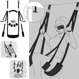 VIN® Sex Schommel - Sex Swing Extra Stevig – Seksschommel – Seksspeeltjes voor Koppel – Seks Schommel BDSM – Erotiek Toys - Sex Sling – Love Swing – Discreet Verpakt - Zwart — thumbnail 5