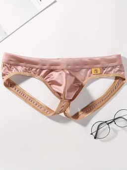 Sexy Ice Silky Jockstrap - Rosé Goud - Zijdezachte Stretch - Maat M | LS060 — thumbnail 4