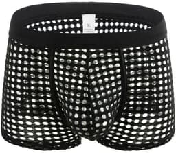 Sexy Transparante Mesh Boxershort voor Heren – Zwart herenondergoed – Doorschijnende Boxer - Maat M — thumbnail 2