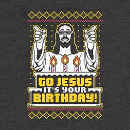 Lelijke kersttrui voor heren - Go Jezus It's Your Birthday sweatshirt — thumbnail 2