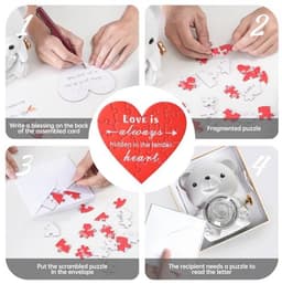 Romantische teddybeer met geconserveerde roos en hartvormige halsketting - Perfect cadeau voor Valentijnsdag, Moederdag en bruiloften — thumbnail 5