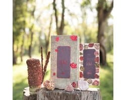 Set bloemblaadjes van liefde en accessoires voor een spirituele ervaring