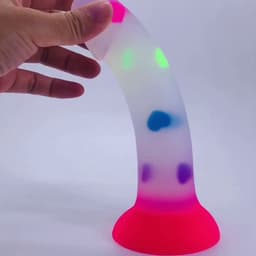 Banoch | Dildo Heart | siliconen glitter hart met roze zuignap | 17 cm lang | Ø 3,4 cm — thumbnail 3