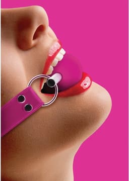 Ouch! – Solide Rubberen Ball Gag Knevel met Verstelbare Riem voor Mond Vulling – Roze — thumbnail 4