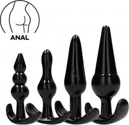 Erovibes Buttplug Set – 4 Stuks – Anaal Plugs in Oplopende Maten – Voor Beginners & Gevorderden – Huidvriendelijk & Comfortabel — thumbnail 1