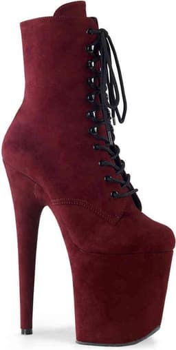 Pleaser - FLAMINGO-1020FS Plateau Laarzen, Paaldans schoenen - Paaldans schoenen - 36 Shoes - Bordeaux rood — thumbnail 1