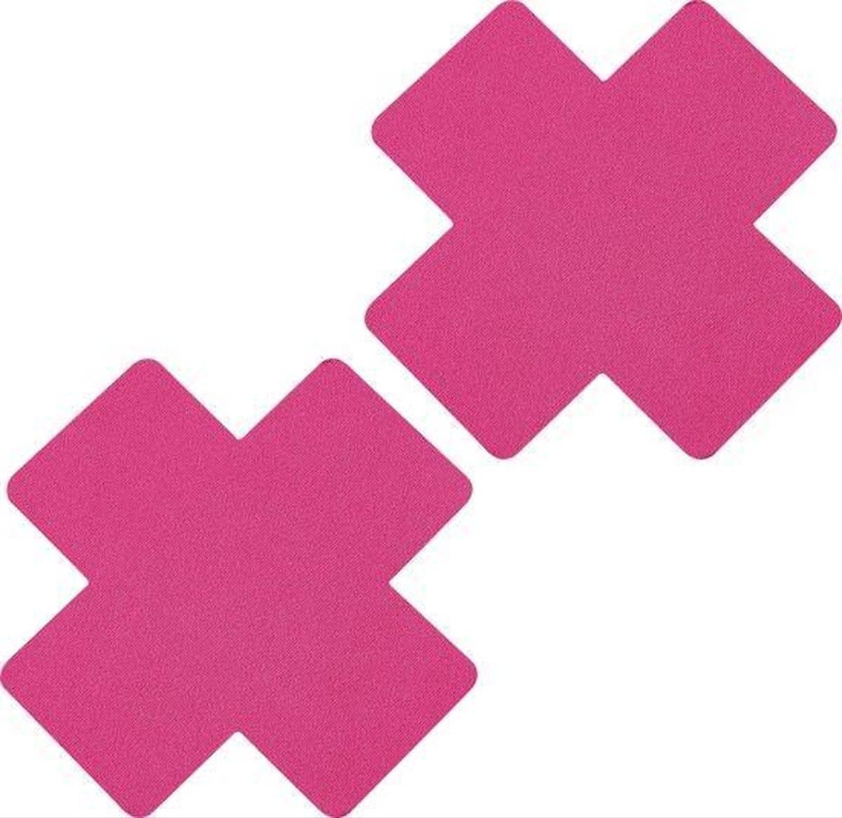 *** 2 Paar Pink Nipple Stickers - Tepel Plakker - Steentjes wit - Tepelstickers Pinch - Nipple Sticker - Tepel Plakker - Tepelstickers - van Heble® *** — afbeelding 1