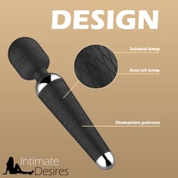 Intimate Desires® - Magic Wand Vibrator - Clitoris Stimulator - 16 Vibraties - Oplaadbaar — thumbnail 2