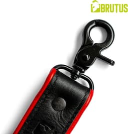 BRUTUS Leather Leg Harness Black-Red — thumbnail 3