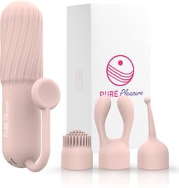 Pure Pleasure® Vibrators voor Vrouwen - Mini Bullet Vibrator - App & 3 Opzetstukken – Clitoris Stimulator – 10 Vibratiestanden – Oplaadbaar – Waterdicht – Roze – Compact Formaat — thumbnail 1