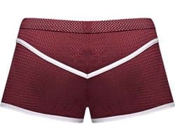 Male Power Mini Short - L burgundy Large