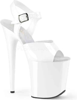 Pleaser - FLAMINGO-808N Sandaal met enkelband, Paaldans schoenen - Paaldans schoenen - 38 Shoes - Wit — thumbnail 5