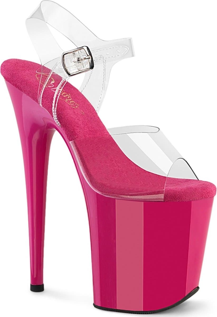 Pleaser - FLAMINGO-808 Sandaal met enkelband, Paaldans schoenen - US 8 - 38 Shoes - Roze — afbeelding 1