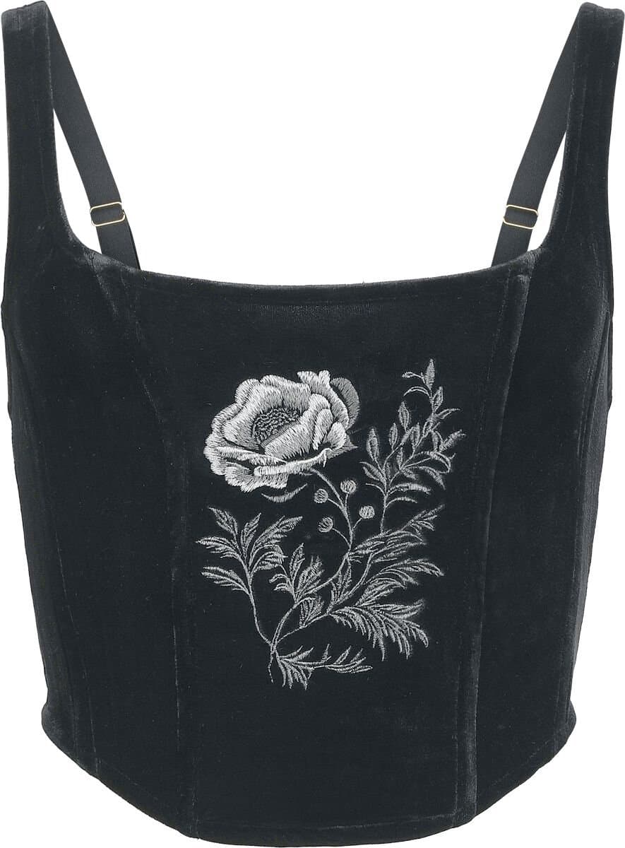 Killstar Nocturne Nights - Ravens Rose Corset Dames Korset - zwart - 4XL — afbeelding 1