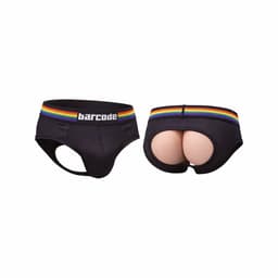 Barcode Berlin Backless Brief Pride Black - MAAT XL - Erotisch Heren Ondergoed - Slip voor Man - Sexy mannen Slip — thumbnail 1