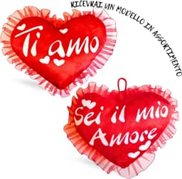 Hart Kussen Set - Valentijnscadeau Decoratie - Romantische Verrassing - Met Fluweelroos - 20 cm Hart - Rood — thumbnail 3