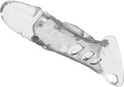 Power Escorts Penis Sleeve Extender 22 cm - Transparant - Verlenging & Verdikking — thumbnail 1